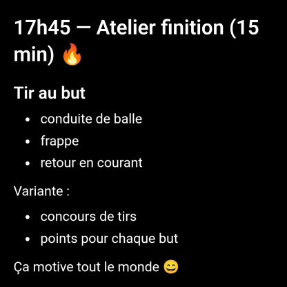 entraînement mercredi 27 mai